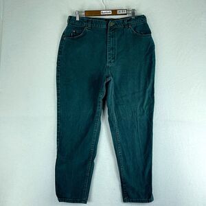 Riders Womens Jeans Green Tag Size 18 (33x27) High Rise Tapered Denim